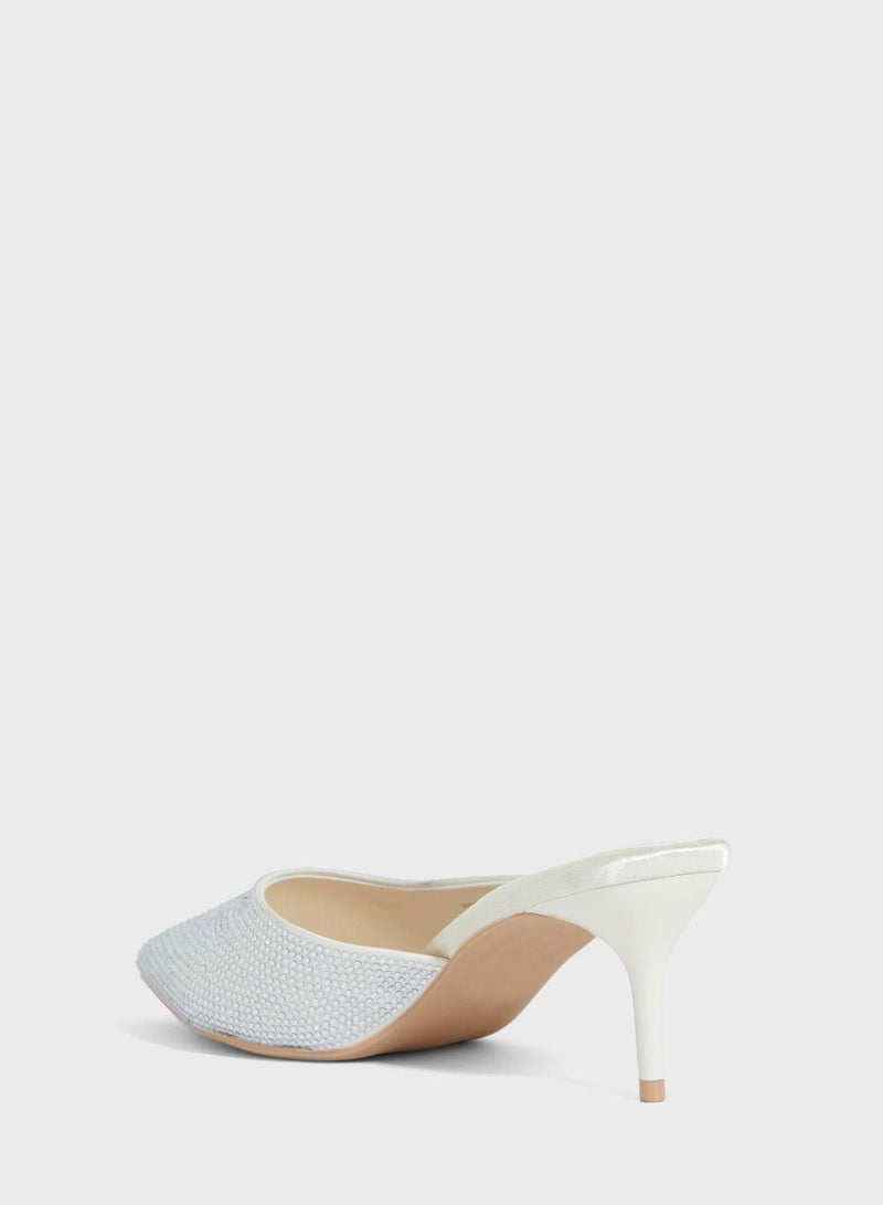 Pointed Toe Mid Heel Pumps