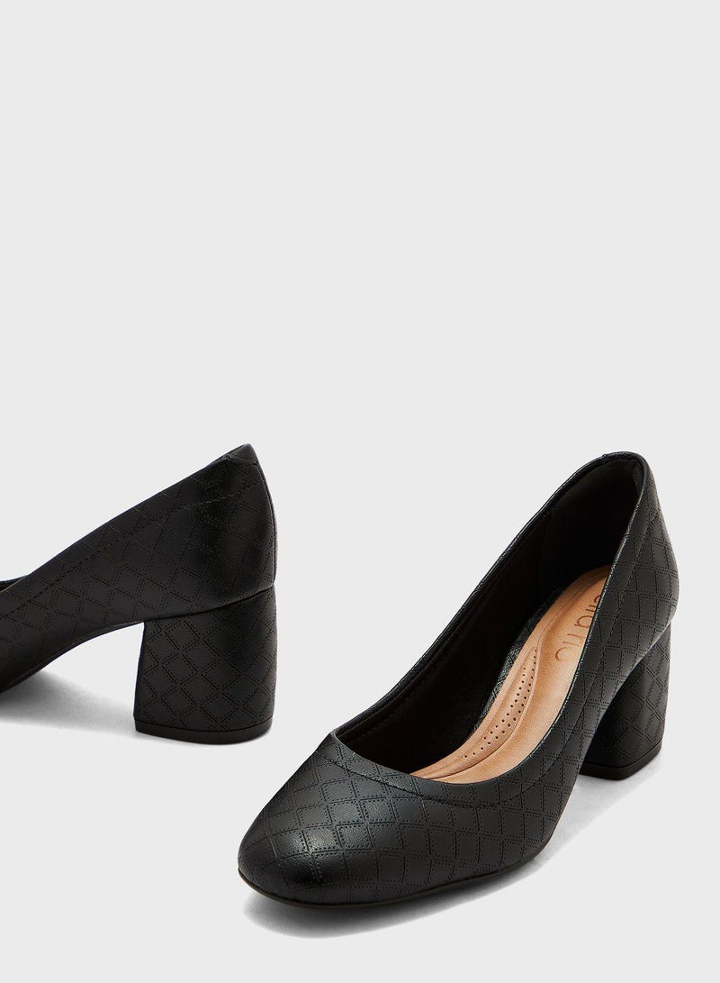 Kali Close Toe Mid Heel Pumps