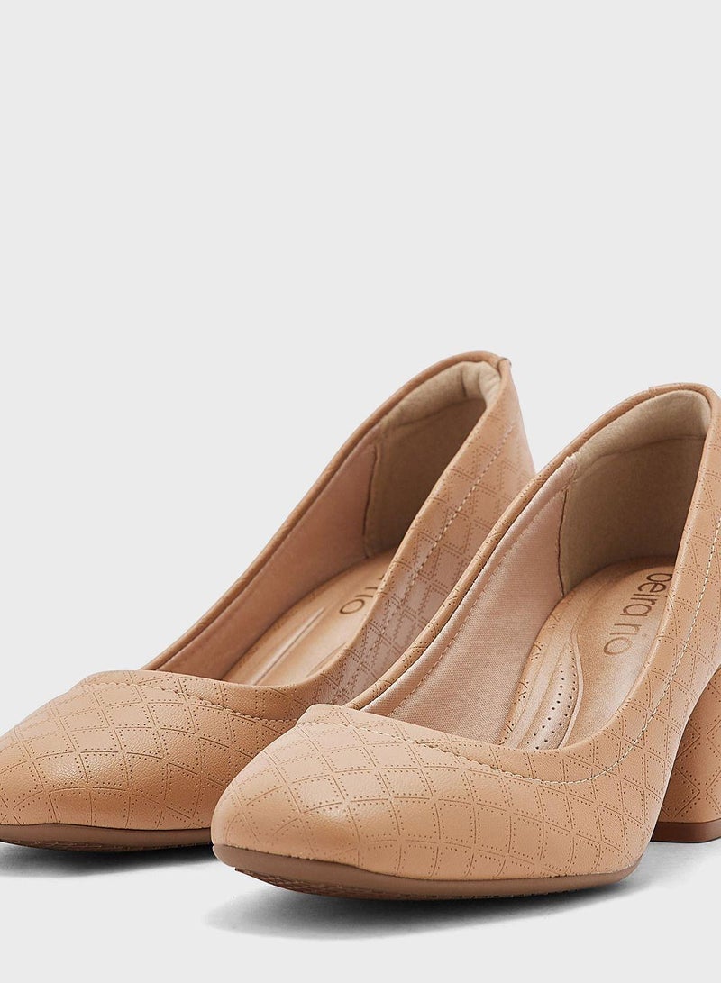 Lena Close Toe Mid Heel Pumps