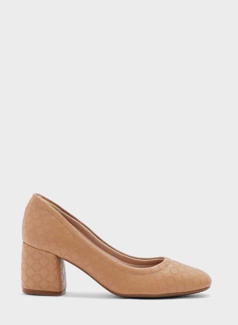 Lena Close Toe Mid Heel Pumps