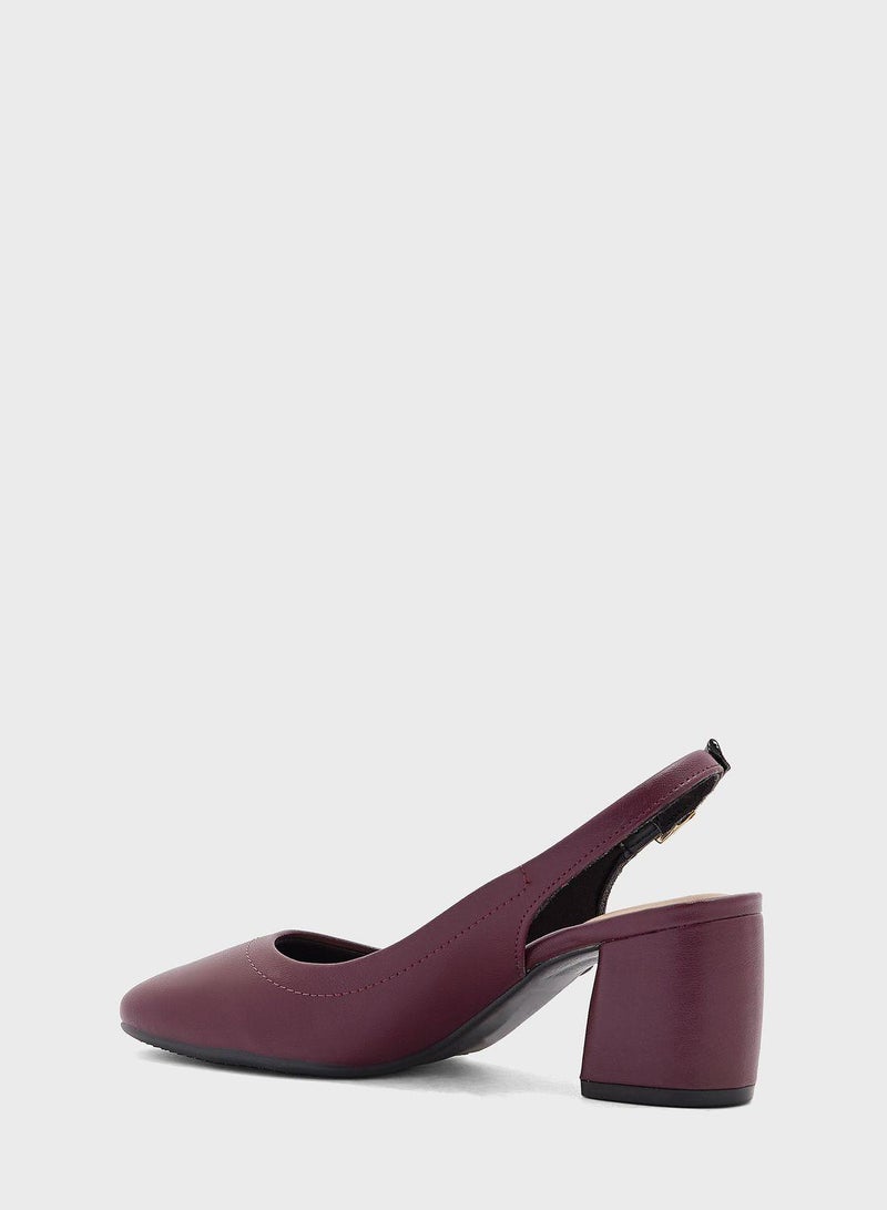 Daniela Close Toe Mid Heel Pumps