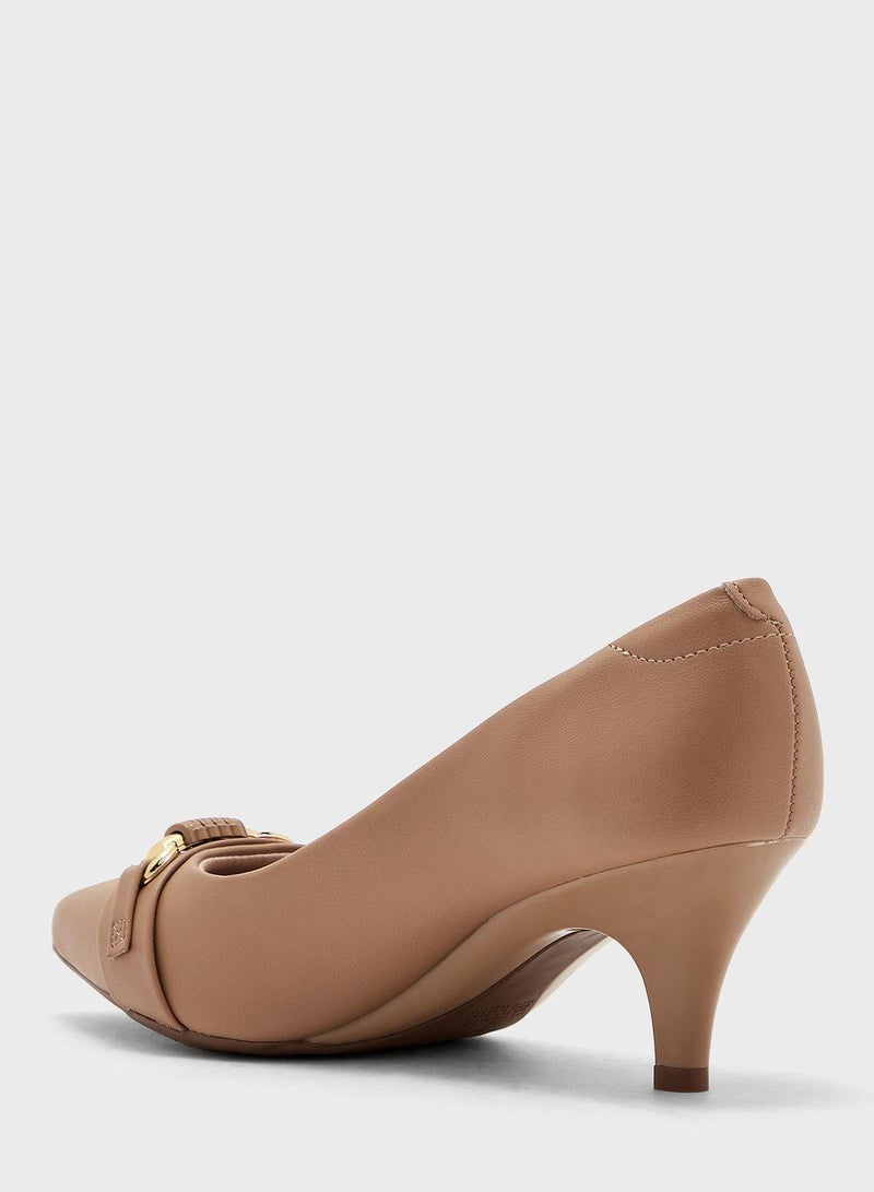 Melissa Pointed Toe Mid Heel Pumps