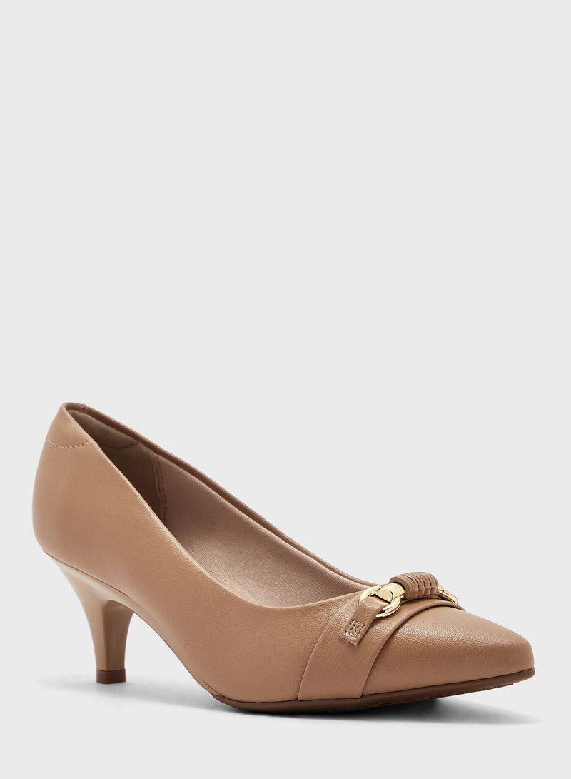 Melissa Pointed Toe Mid Heel Pumps