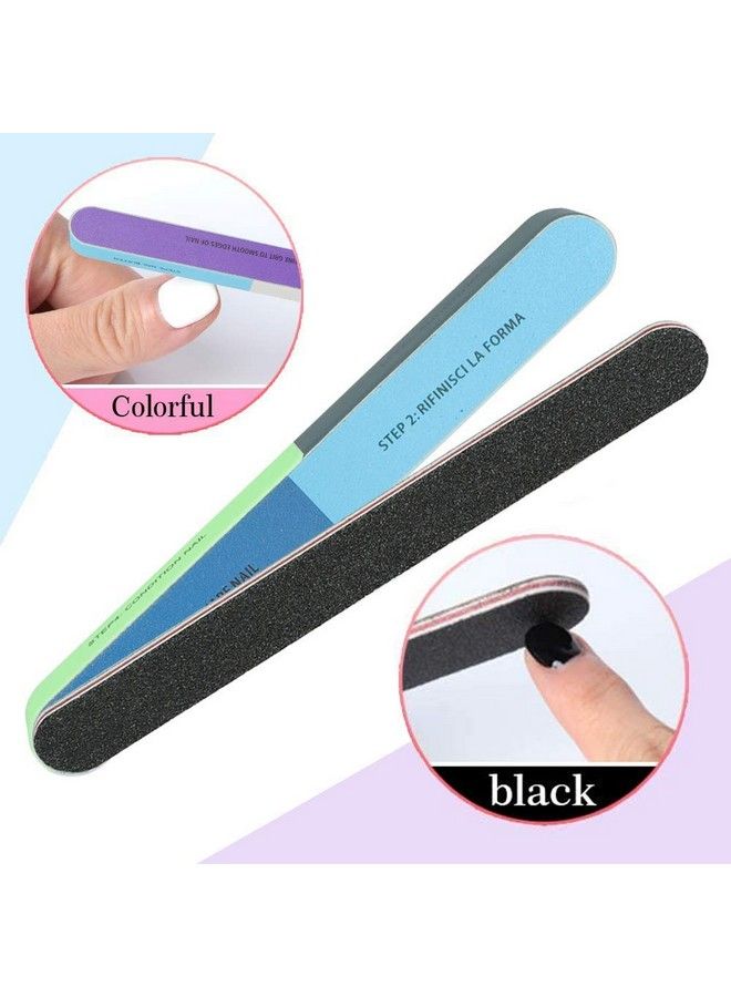 Nail File Set 11 Pcs Nail Files Block 7 Ways Buffer Block Buffer Block Sponge Polished Come With Cuticle Nipper And Pusher For Dead Skin Nail Trimming Manicure Tools