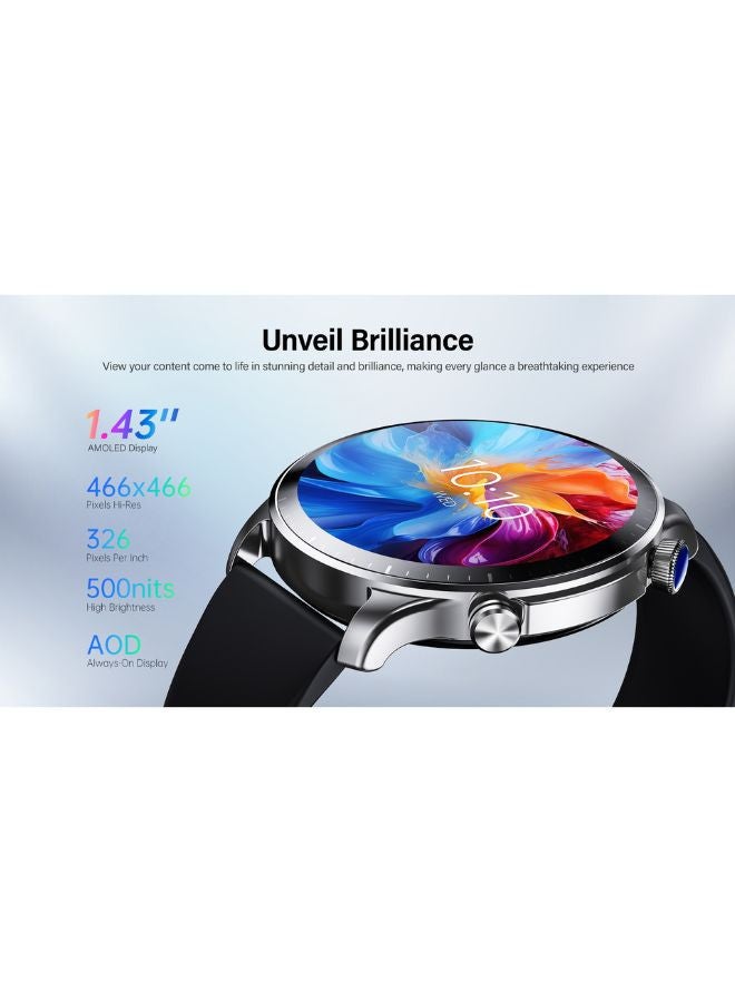 Motive 9 Pro Calling Smart Watch, 1.43 Inch Amoled Display