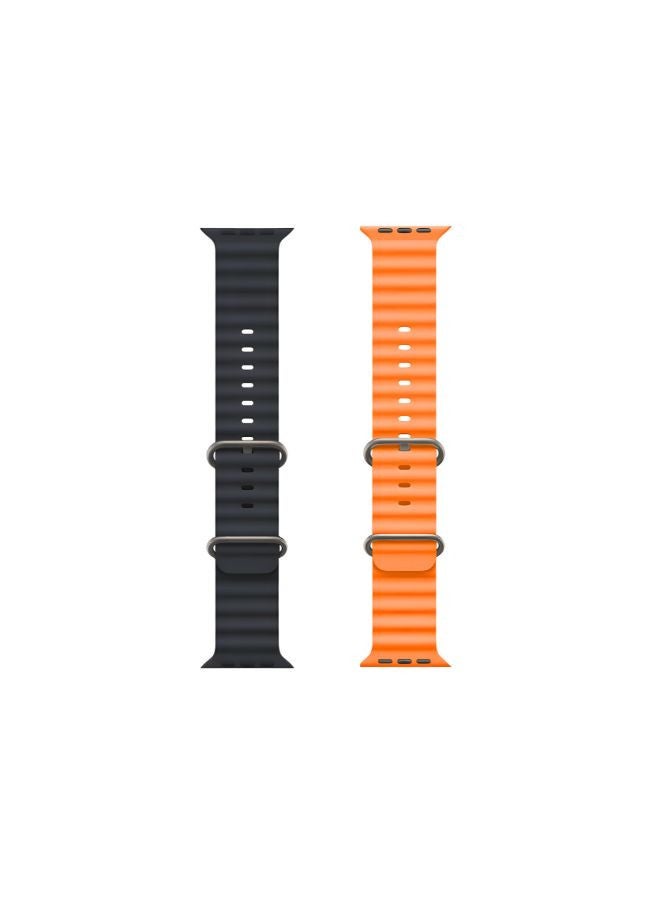 Motive 5T Smart Calling Watch (Black + Orange) Strap