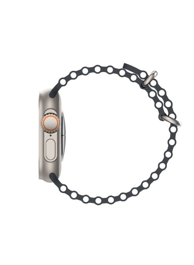 Motive 5T Smart Calling Watch (Black + Orange) Strap