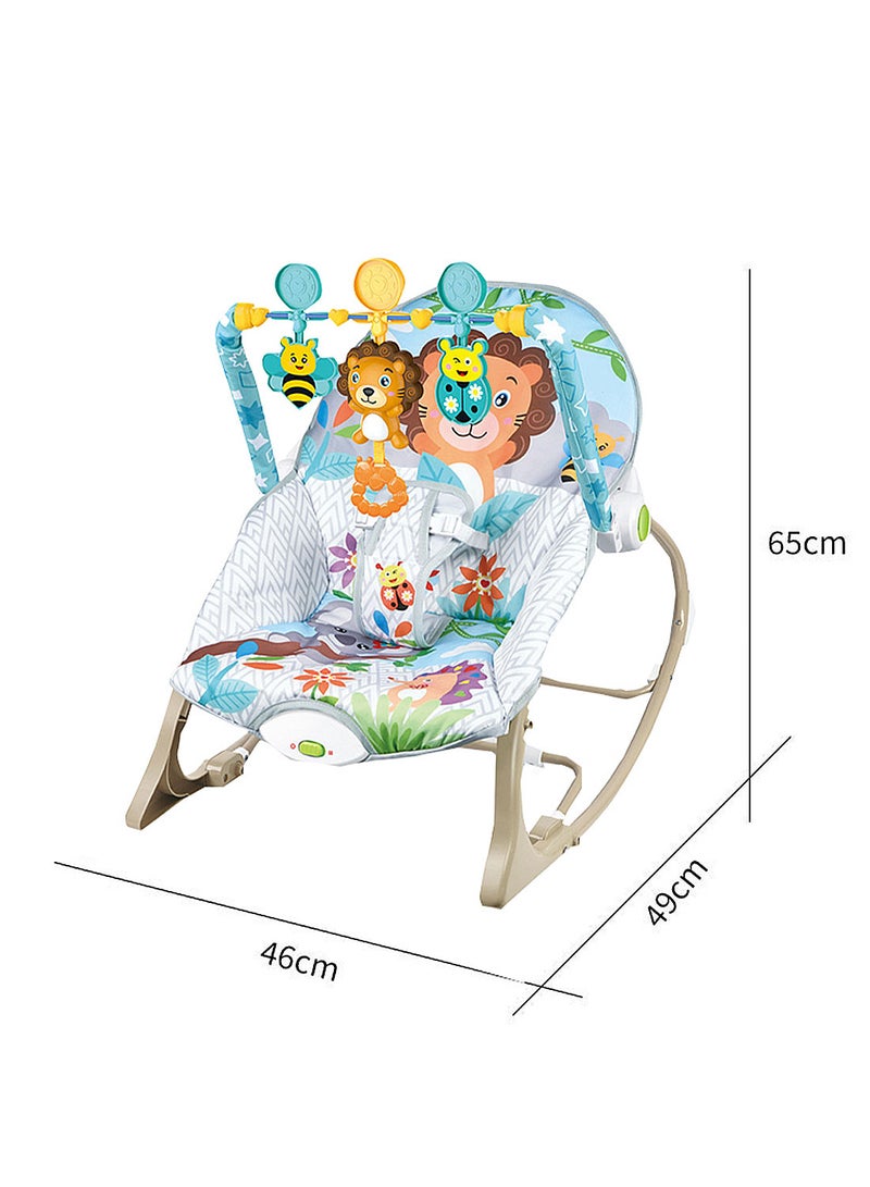 Infant Electric Vibrating Musical Rocking Chair, Load Capacity 40lbs/18kg Age Standard 0+