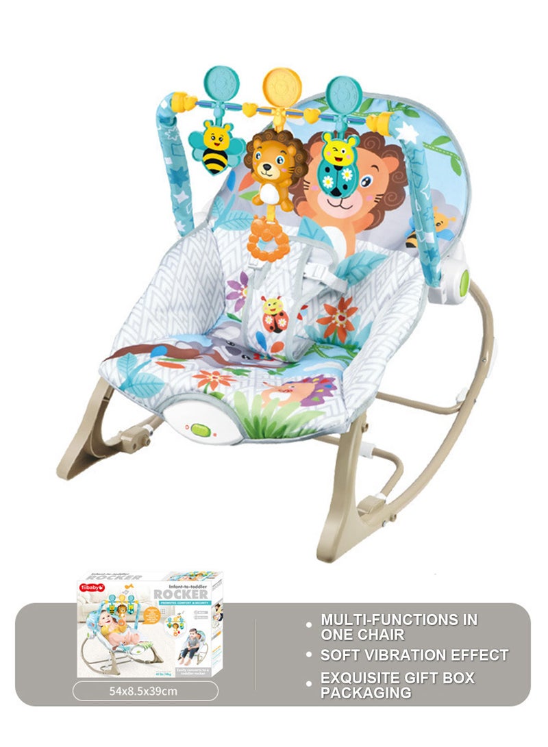 Infant Electric Vibrating Musical Rocking Chair, Load Capacity 40lbs/18kg Age Standard 0+