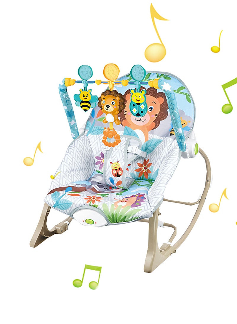 Infant Electric Vibrating Musical Rocking Chair, Load Capacity 40lbs/18kg Age Standard 0+