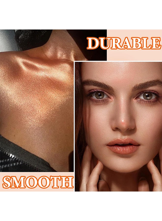 Body Highlighter Oil, Shimmer Body Oil Bronze Gold Bronze Face Brighten Glow Pearl Highlighter Illuminator Body Makeup Shine Glitter Gold Liquid Taning (Red Brown, 85ML)