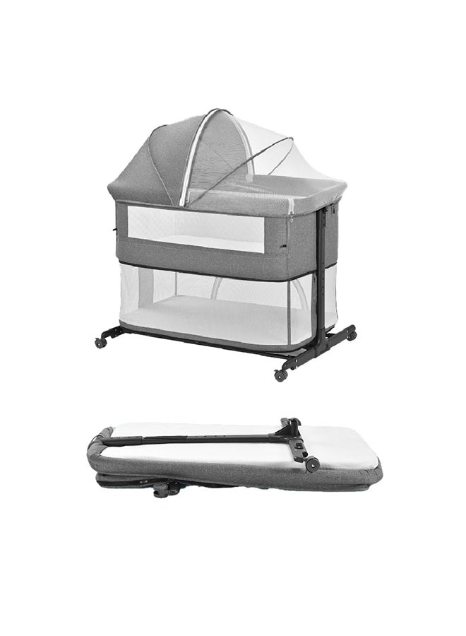 Baby Crib Play Bed ( Grey)