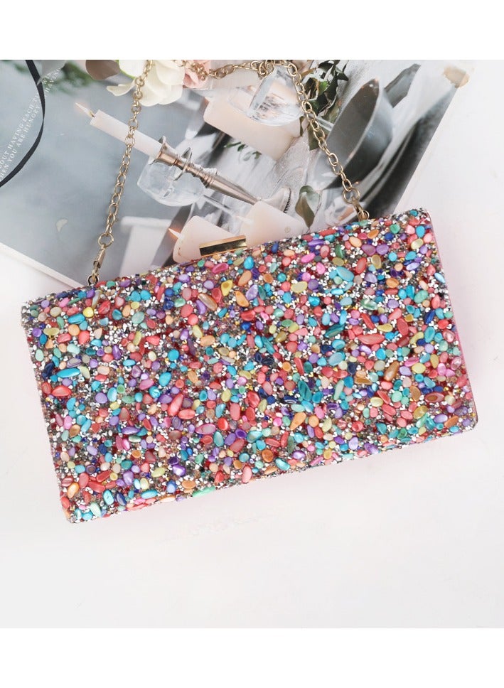 Women Handbags Rhinestone Evening Bags Party Purse Prom Wedding Bride Crystal Party Clutches Bag with Chain