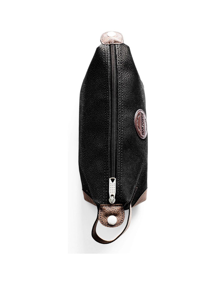 MANSCAPEDÂ® The Shed Men's Premium Quality Toiletry Bag, PU Leather Dopp Kit, Bathroom Travel Bag, Shaving Kit Case, Trimmer Bag