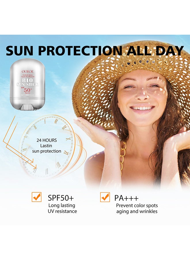 Bio Sun Stick Pro SunScreen, SPF50+ PA+++ Anti Wrinkle Unisex Sun Stick, Anti Wrinkle Unisex Sun Stick Not Harm The Skin