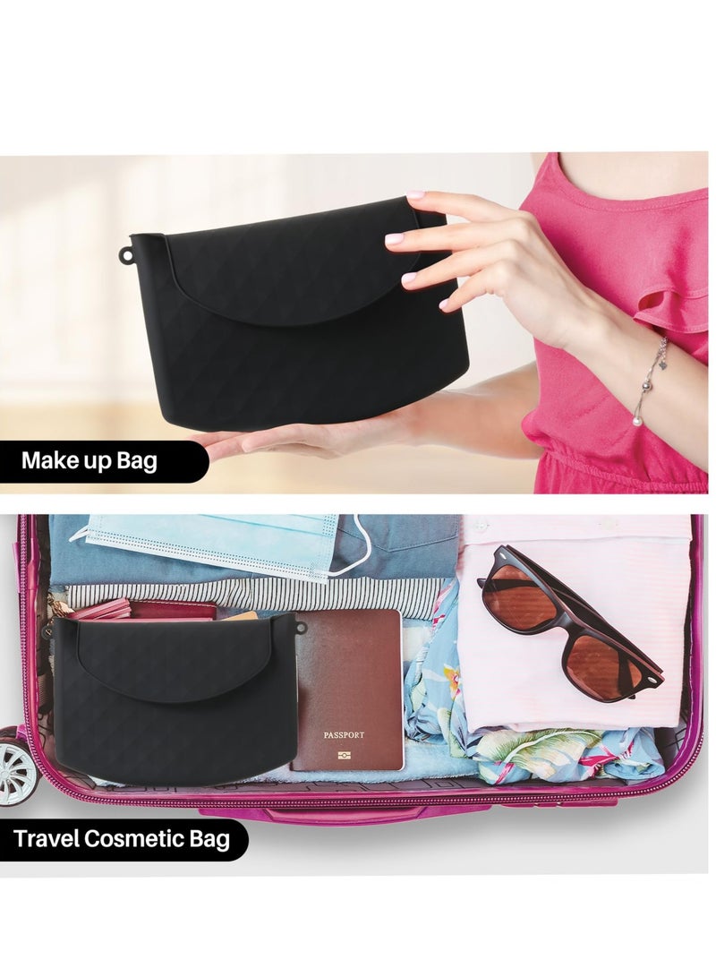 Cosmetic Bag, Make Up Bag Silicone Travel Bag, Travel Must Haves, ,Toiletry Bags for Traveling Women Dirt-resistant and environmentally friendly for travel, business travel