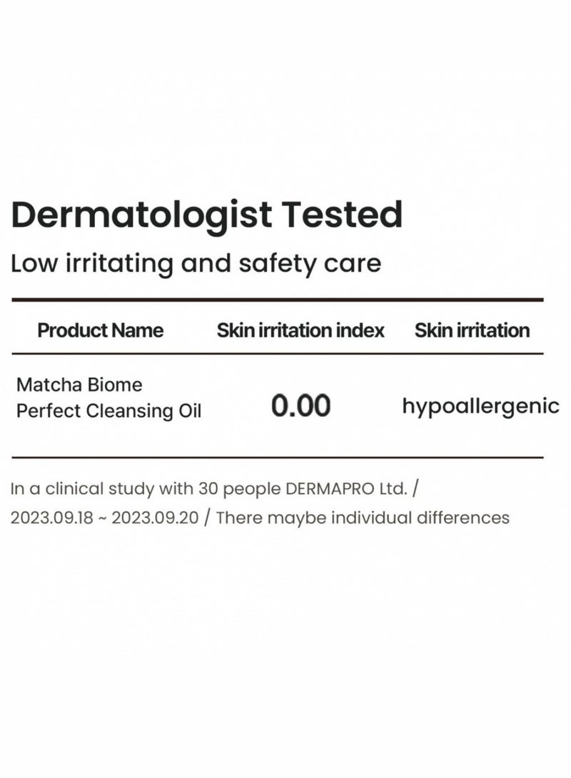 Heimish Matcha Biome Cleansing Oil - 150ml | Gentle Makeup Remover and Deep Cleanser | Infused with Matcha Extract, Antioxidants, and Hydrating Ingredients