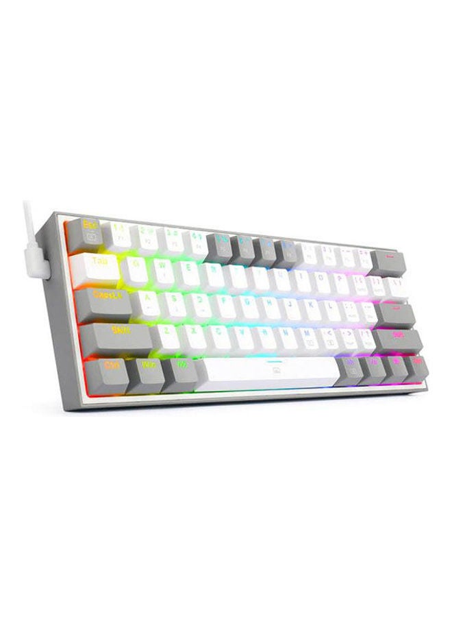 K616 Fizz Pro RGB 60% Gaming Wireless & Bluetooth Mechanical Keyboard - Red Switches - 3 Connection Modes (Wired, Wireless 2.4Ghz and Bluetooth) (White Grey)