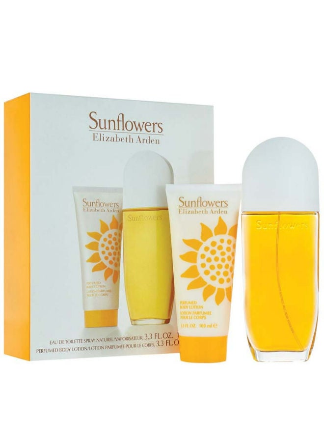 Elizabeth Arden Sunflowers - Eau de Toilette, 100 ml + Body Lotion 100 ml Gift Set