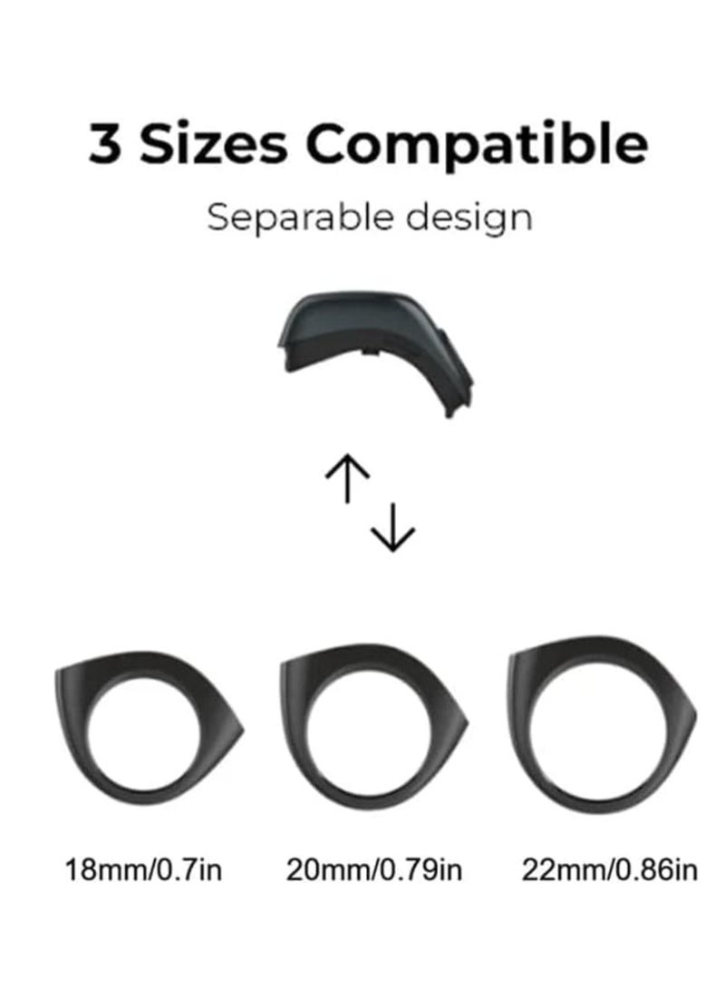 Smart Tasbih Zikr Ring Wide Display Powerful Battery Backup OLED Display Jood Smart Ring App Operated Tasbih Counter Waterproof Smart Zikr Ring Compatible Three Sizes(18mm/ 20mm/22mm) Black