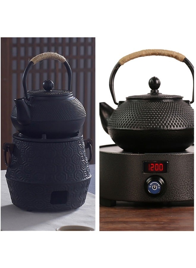 Cast Iron Teapot,40oz/1200ml Japanese Tetsubin Tea Kettle with Stainless Steel Tea Strainer and a Fully Enameled Interior,teapot with Infuser for Loose Tea,stovetop Safe Cast Iron Tea Kettle
