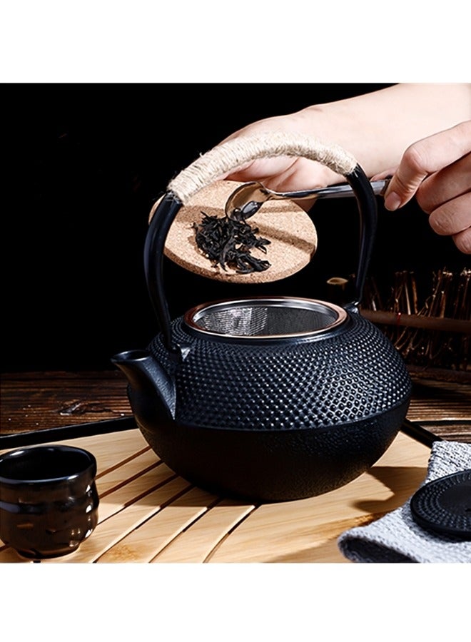 Cast Iron Teapot,40oz/1200ml Japanese Tetsubin Tea Kettle with Stainless Steel Tea Strainer and a Fully Enameled Interior,teapot with Infuser for Loose Tea,stovetop Safe Cast Iron Tea Kettle