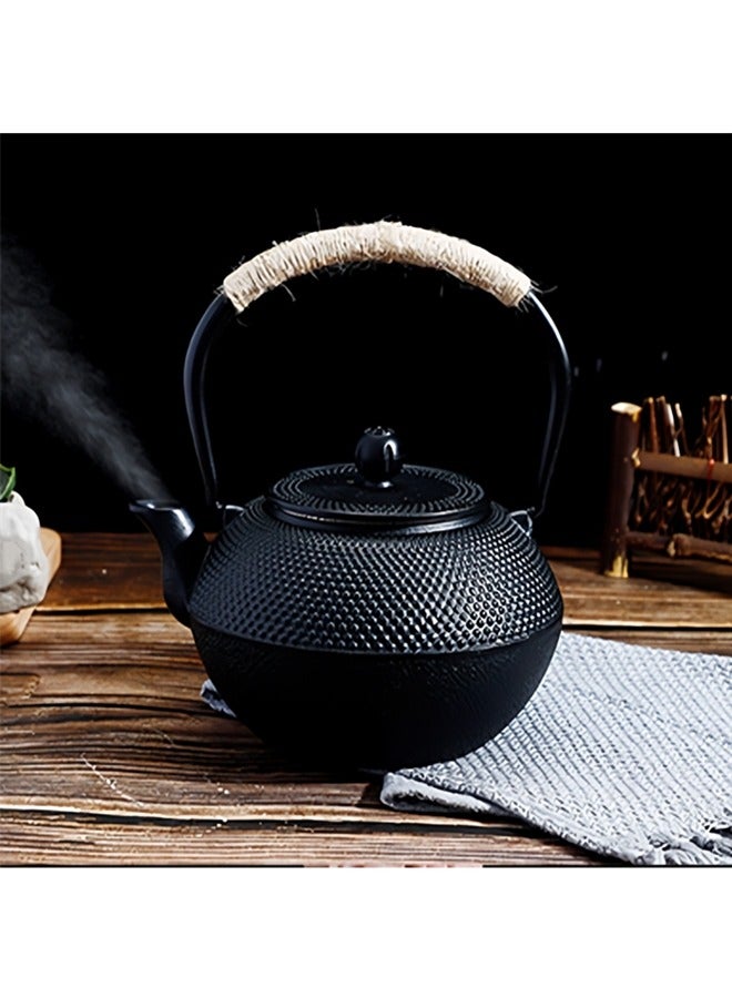 Cast Iron Teapot,40oz/1200ml Japanese Tetsubin Tea Kettle with Stainless Steel Tea Strainer and a Fully Enameled Interior,teapot with Infuser for Loose Tea,stovetop Safe Cast Iron Tea Kettle