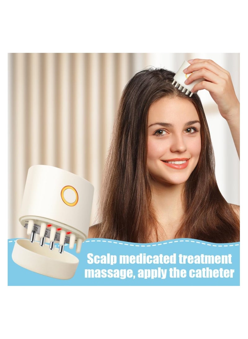 2 in 1 Electric Scalp Massage and Hair Oil Applicator Bottle, Portable Head Massager Scalp, for Hair Growth, 3 Modes, Scalp Oil Applicator, Hair Oiling Dispenser, with Roller Ball for Hair Treatment