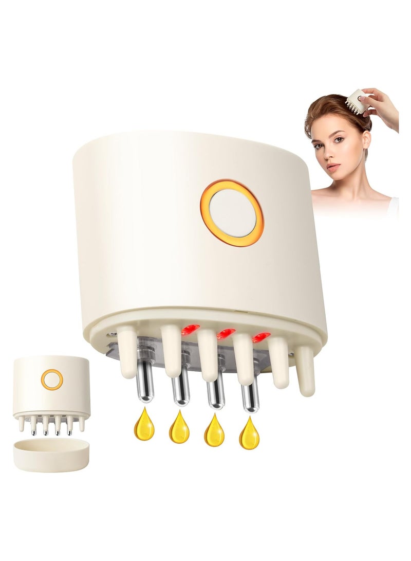 2 in 1 Electric Scalp Massage and Hair Oil Applicator Bottle, Portable Head Massager Scalp, for Hair Growth, 3 Modes, Scalp Oil Applicator, Hair Oiling Dispenser, with Roller Ball for Hair Treatment