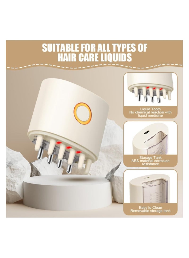 2 in 1 Electric Scalp Massage and Hair Oil Applicator Bottle, Portable Head Massager Scalp, for Hair Growth, 3 Modes, Scalp Oil Applicator, Hair Oiling Dispenser, with Roller Ball for Hair Treatment