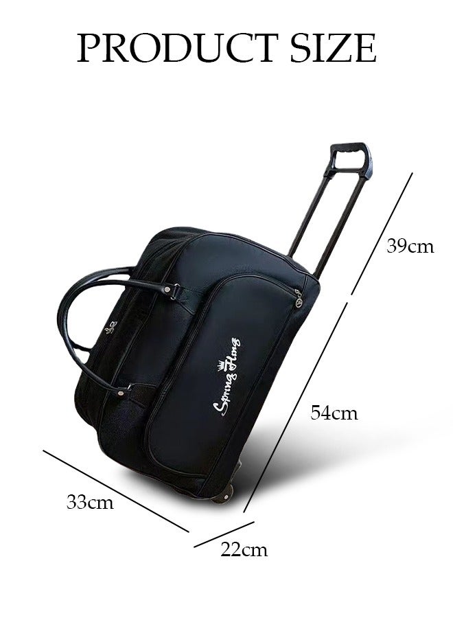 Expandable Underseat  Large Capacity Handbag with Adjustable Pull Rod Portable Luggage Trolley Business Travel Small Carry On Suitcases Bag for Air Travel