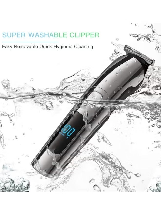 Shaving Machine for Men, 11 in 1 Grooming Kit, 2 Speed Modes With Trimmer for Beard, Nose, Body, Groin and Face, Cordless Hair Clippers Electric Shaver