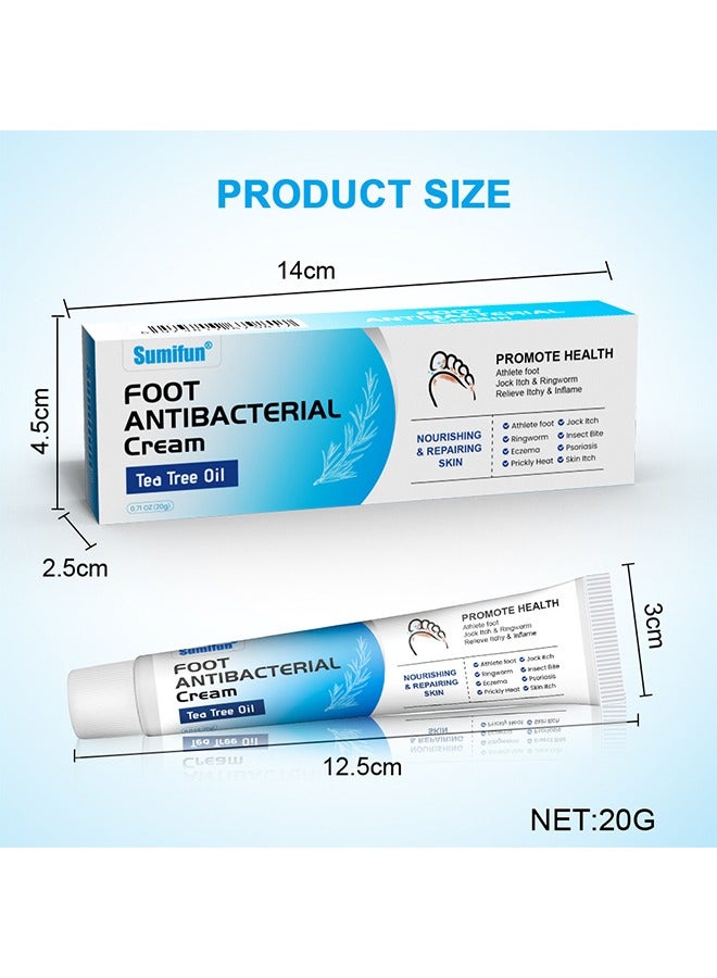 Foot Antibacterial Cream,Athlete's Foot Odor Foot Cream, Antifungal Cream, Antibacterial Cream For Athletes' Foot, Sterilization Treatment Anti-Infection Foot Care Repair 20G