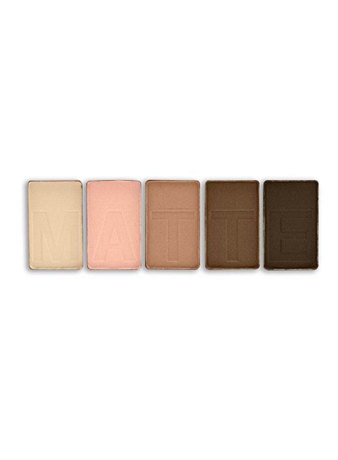 5 Color Matte Eyeshadow, Tan Khaki, 0.25 Oz.