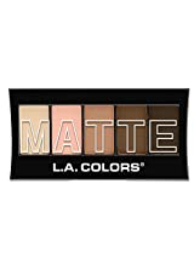 5 Color Matte Eyeshadow, Tan Khaki, 0.25 Oz.