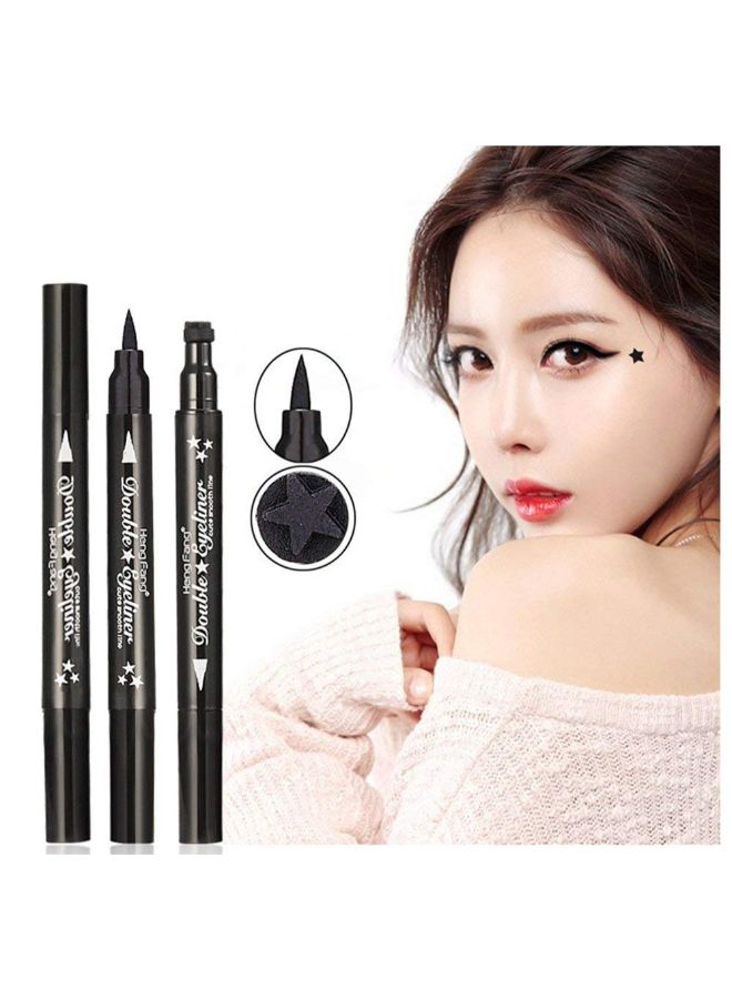 Double-Headed Liquid Eyeliner Pen Stamp Black