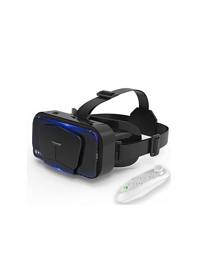 VR Virtual Reality VR Headset 3D Glasses Headset Helmets VR Goggles, Adjustable Soft and Comfortable VR Glasses for TV