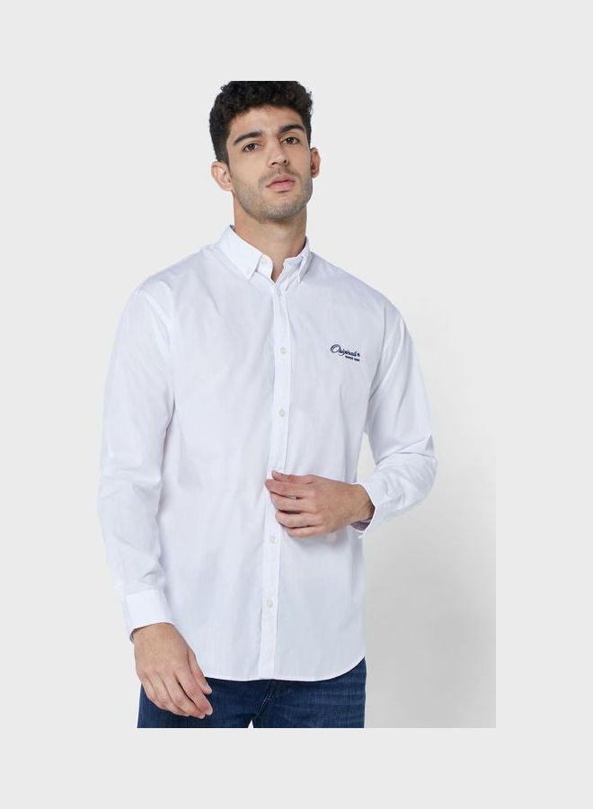 Original Printed Slim Fit Shirt White