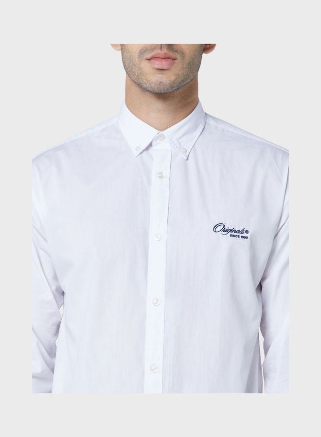 Original Printed Slim Fit Shirt White