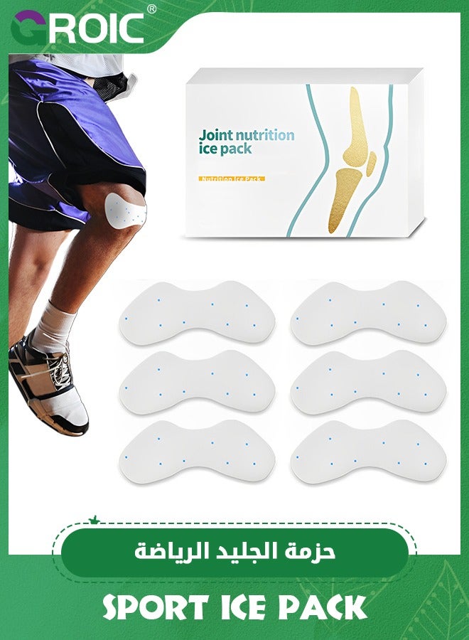 6Pcs Joint Nutrition Ice Pack,Coldest Gel Ice Pack,Ice Packs for Injuries, MultiPurpose Cold Therapy for Knee, Arm, Shoulder, Back,Cold Therapy Ice Packs for Pain Relief