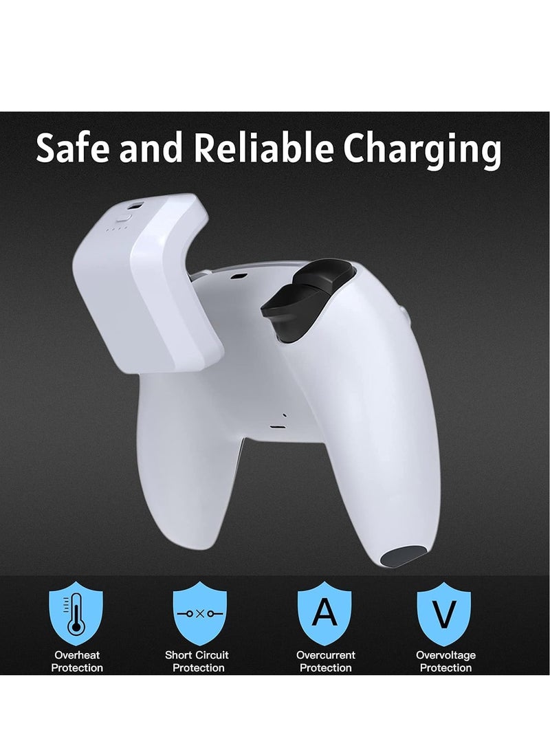 1500mAh Rechargeable Battery Pack for PS5 Dualsense Controller, Fast Charging External Battery Pack with LED Indicator, USB Charging Cable