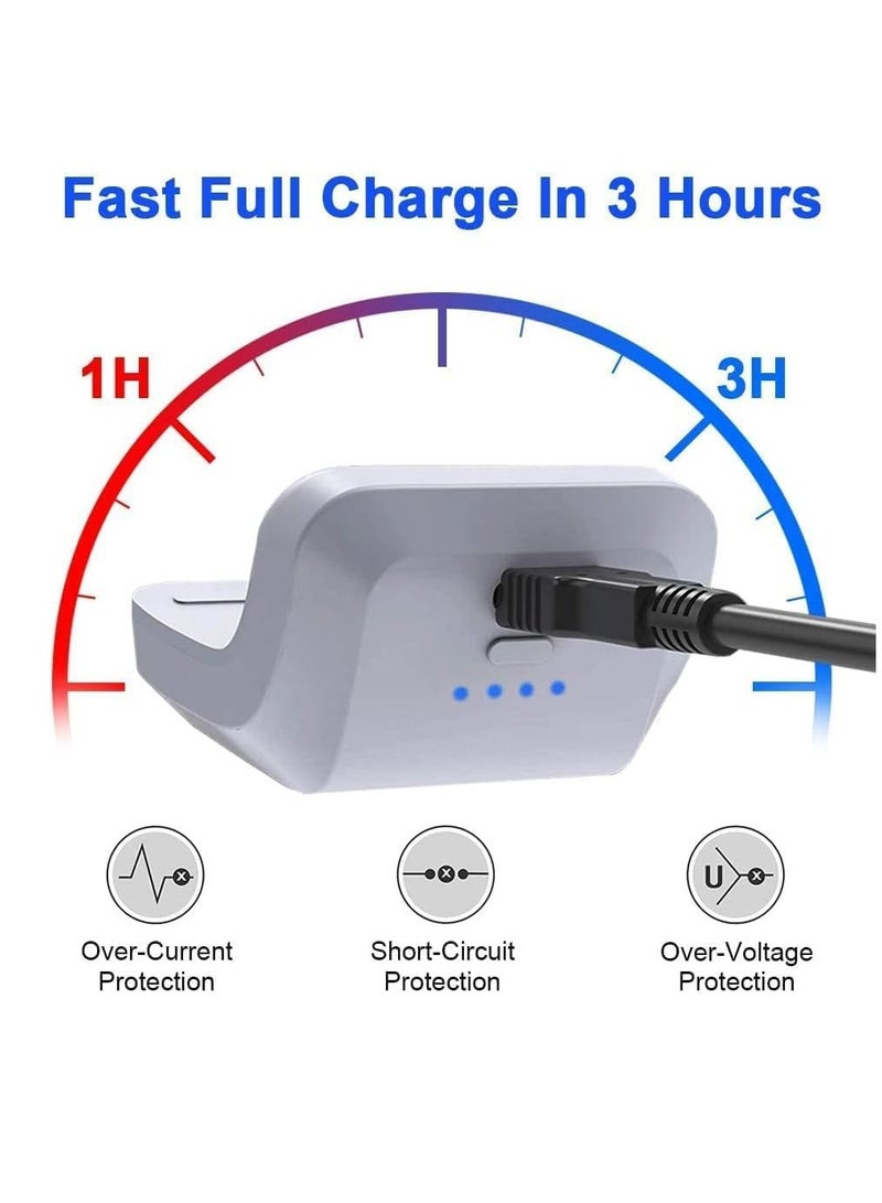 1500mAh Rechargeable Battery Pack for PS5 Dualsense Controller, Fast Charging External Battery Pack with LED Indicator, USB Charging Cable