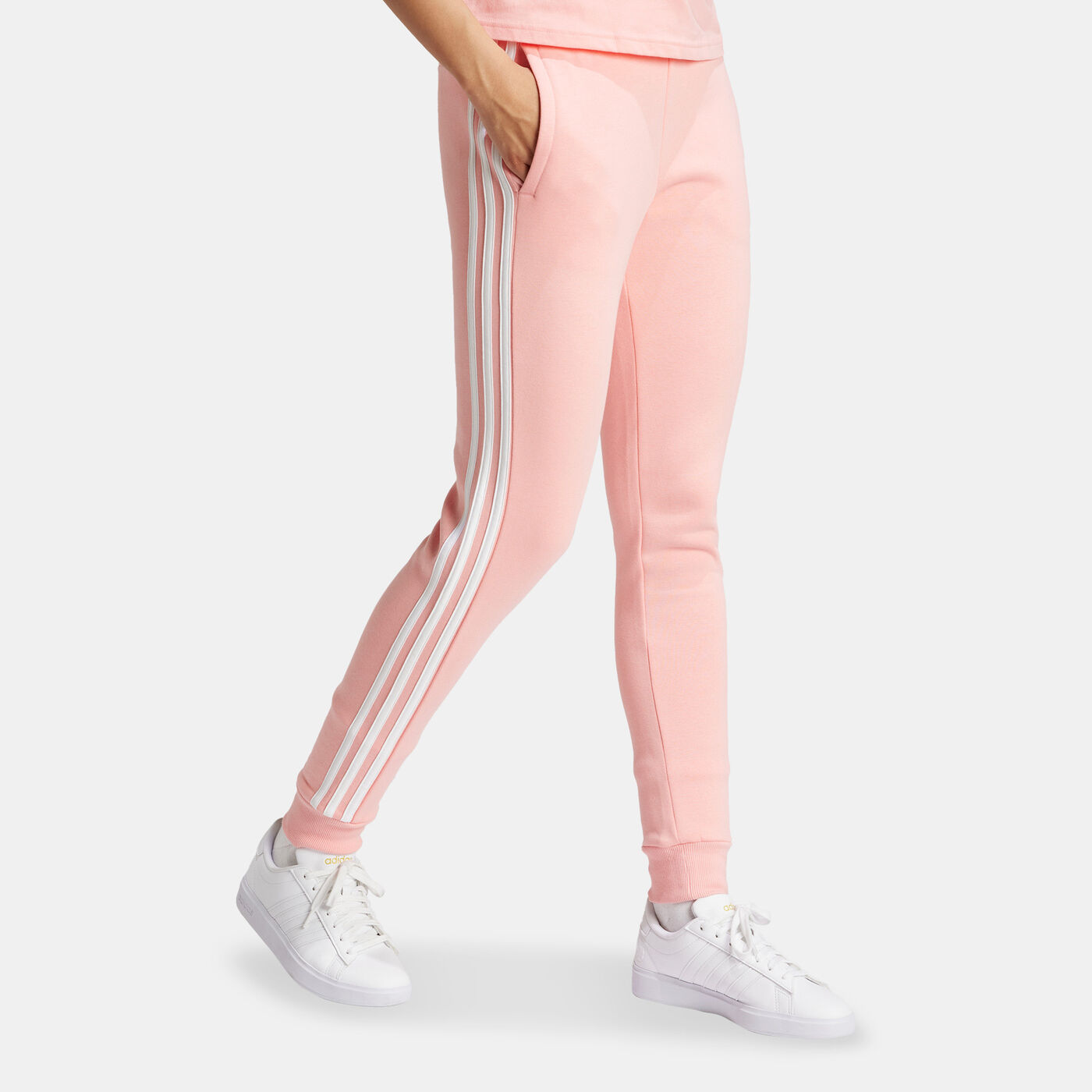 Women's Essentials 3-Stripes Fleece Pants