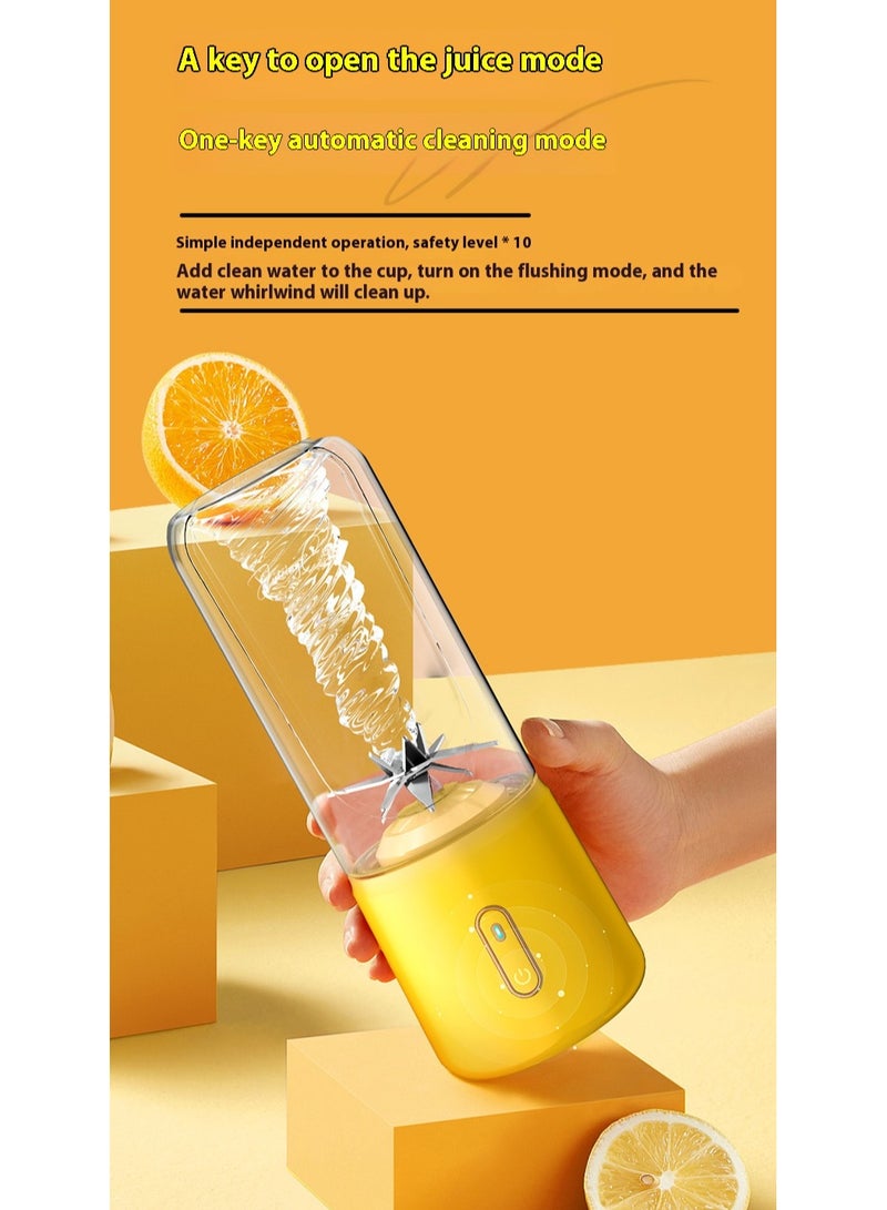 500ML Wireless Portable Blender,Powerful 12 Blades,USB-C Rechargeable,  Personal Size Handheld Blender Electric Juicer Blender, Juice Maker Mixer Shakes Juicer Machine, Baby Food Maker (White)