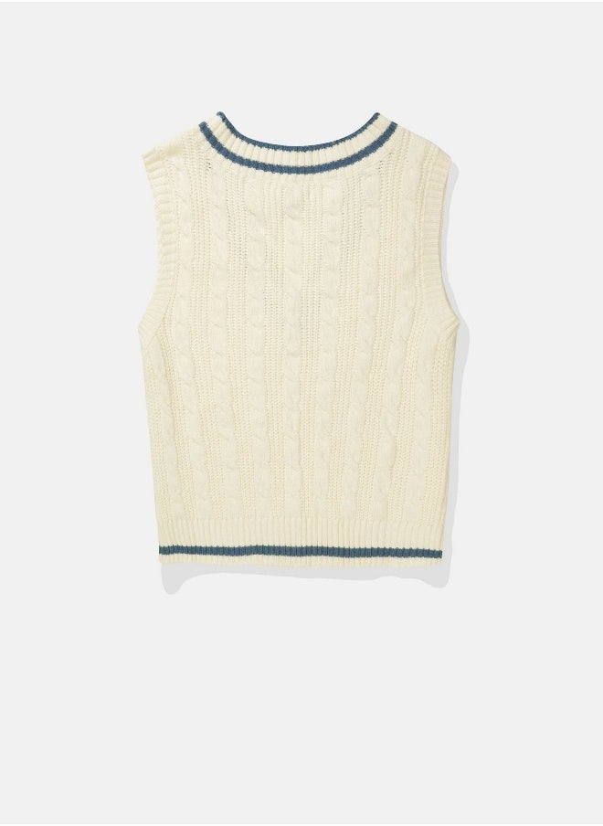 AE V-Neck Cable Vest