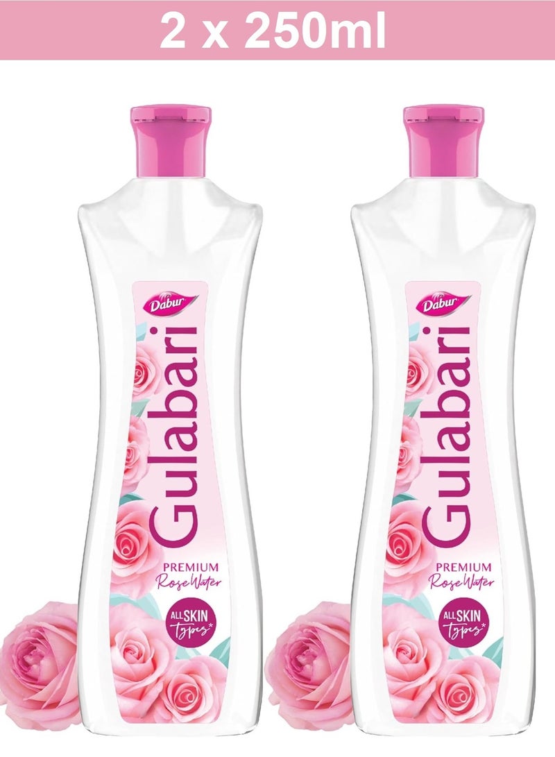 Gulabari Premium Rose Water Facial Cleansing Toner 2 X 250ml