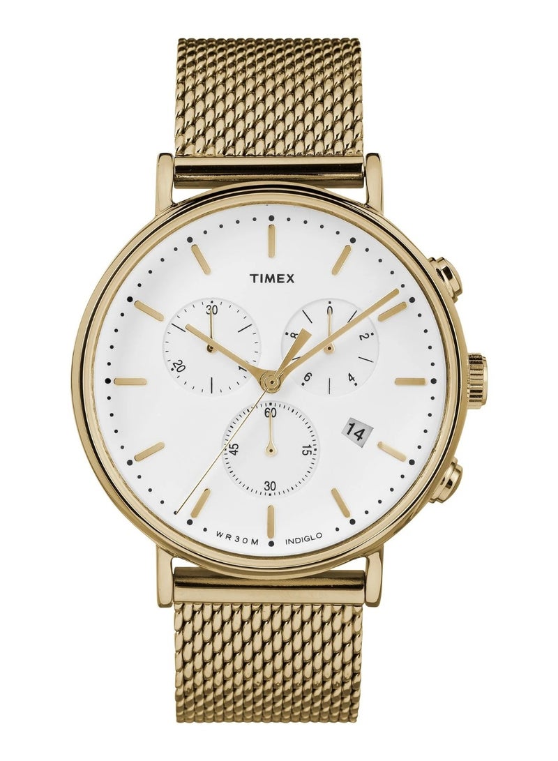 Timex Brass Multi-Function Men's Watch With Gold TW2R27200