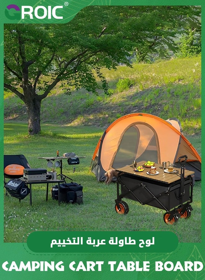 Collapsible Board Desktop for Garden Cart Foldable Wagon,Heavy Duty Foldable Metal Board for Outdoor Camping,Carbon Steel Wagon Cart Desktop(86*52cm)