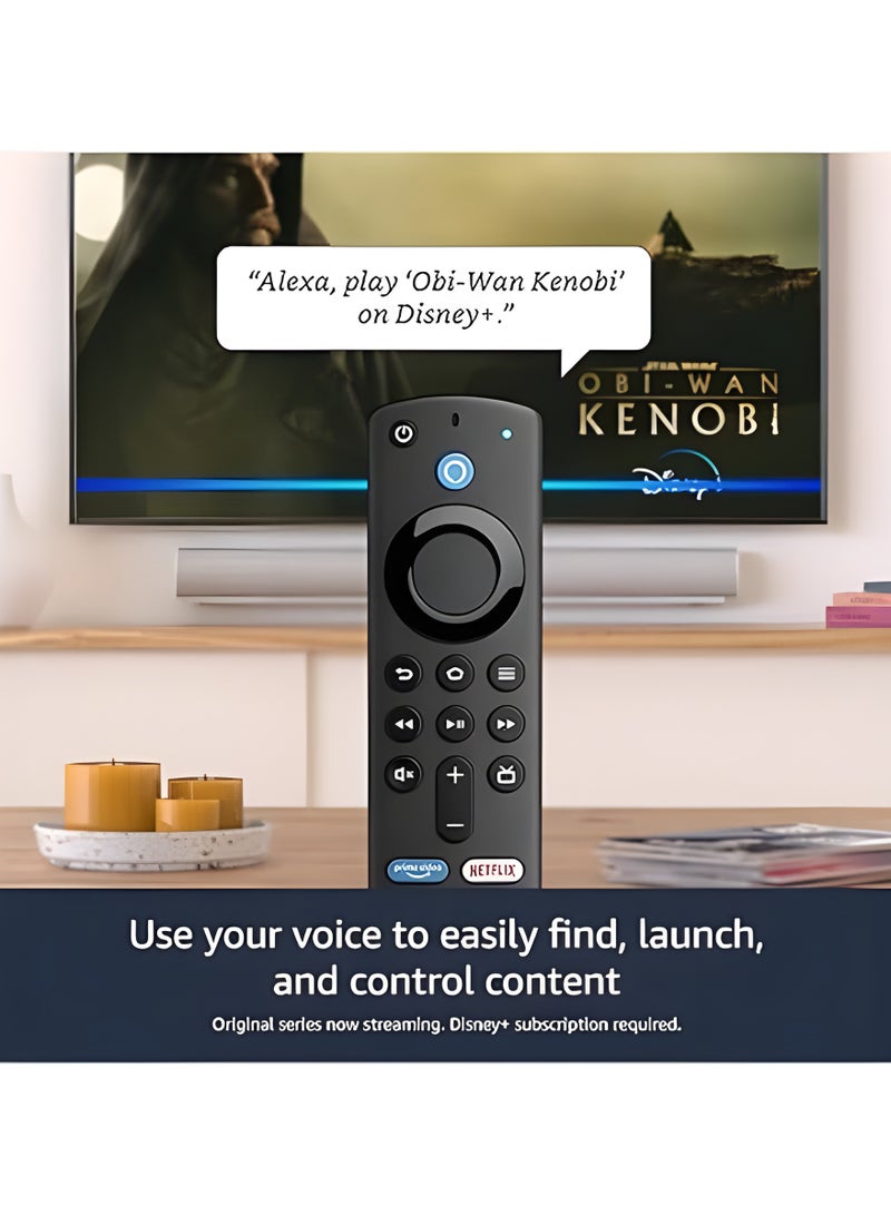 All New Fire TV Stick 4K Remote 3rd Gen Streaming Device Supports Free Wi-Fi 6 and Live TV Without Cable or Satellite 2024 Release