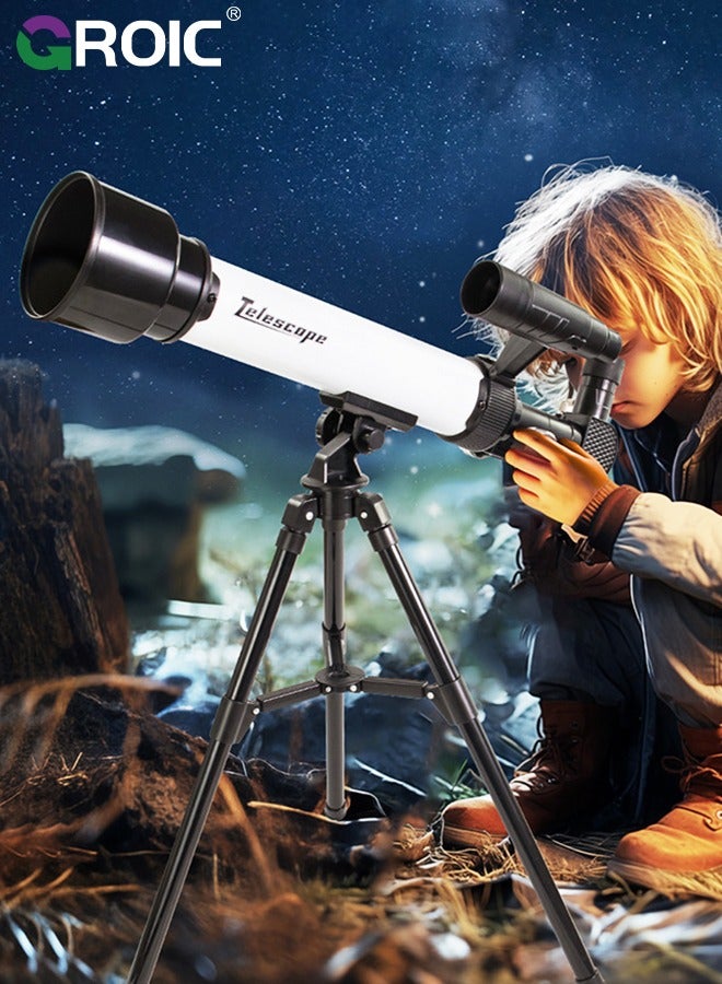 Telescope for Kids & Adults, Multi-Coated Optics Astronomical refracting Portable Telescopes, with Tripod, Phone Adapter, Adjustable 30X & 60X Eyepiece, Beginners Professional Portable Telescope